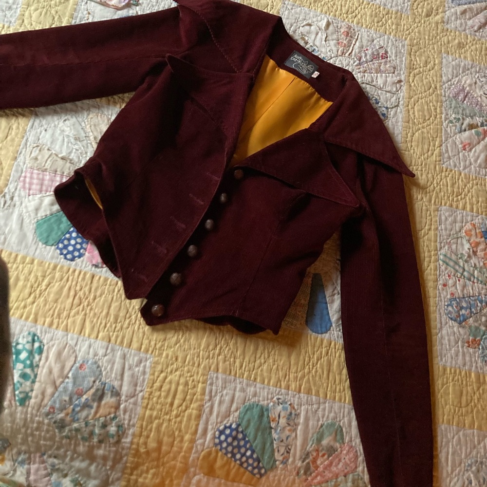 Vintage 70s betsey johnson alley cat corduroy jacket 13/14